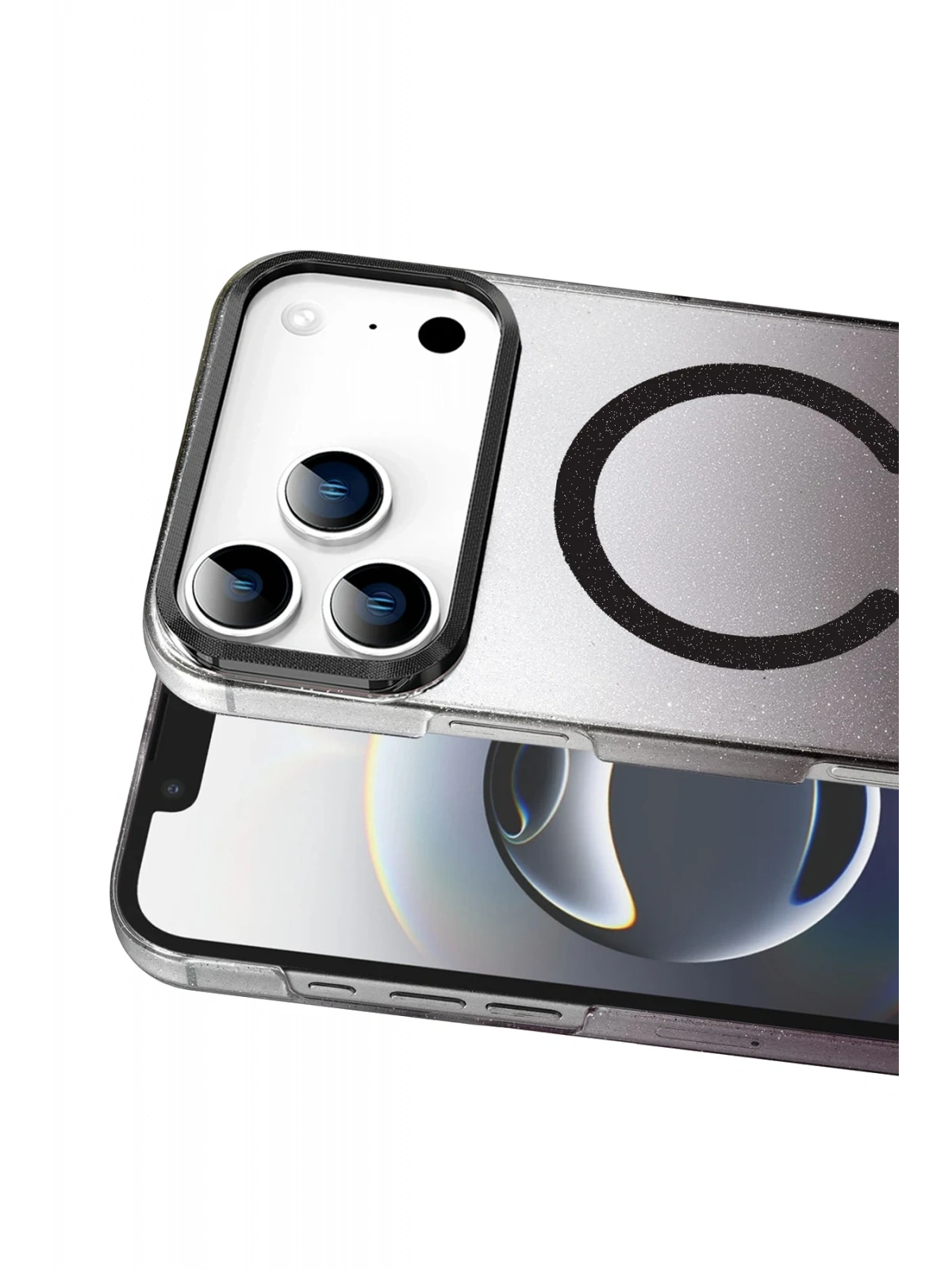 Newface Apple iPhone 17 Pro Max Glossy Magsafe Kapak - Siyah