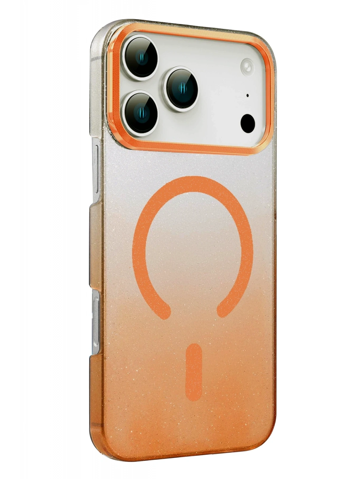Newface Apple iPhone 17 Pro Max Glossy Magsafe Kapak - Turuncu