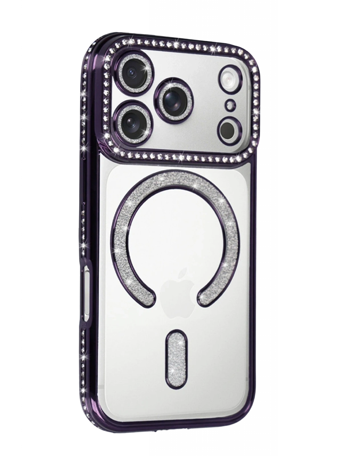 Newface Apple iPhone 17 Pro Max Joke Simli Magneticsafe Kılıf - Derin Mor