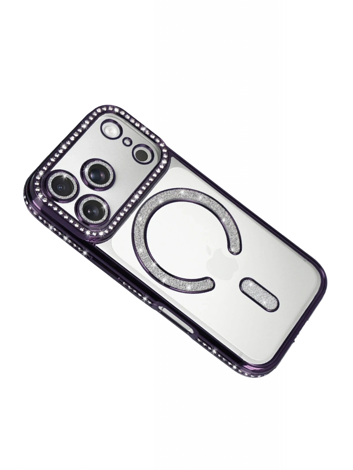 Newface Apple iPhone 17 Pro Max Joke Simli Magneticsafe Kılıf - Derin Mor