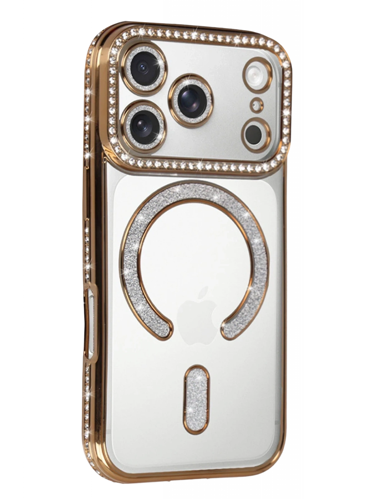 Newface Apple iPhone 17 Pro Max Joke Simli Magneticsafe Kılıf - Gold