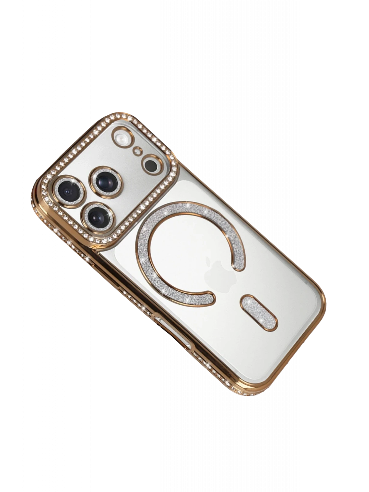 Newface Apple iPhone 17 Pro Max Joke Simli Magneticsafe Kılıf - Gold