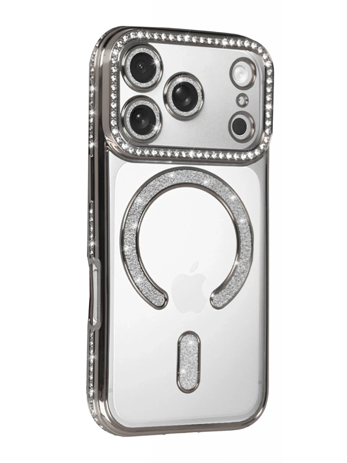 Newface Apple iPhone 17 Pro Max Joke Simli Magneticsafe Kılıf - Gümüş