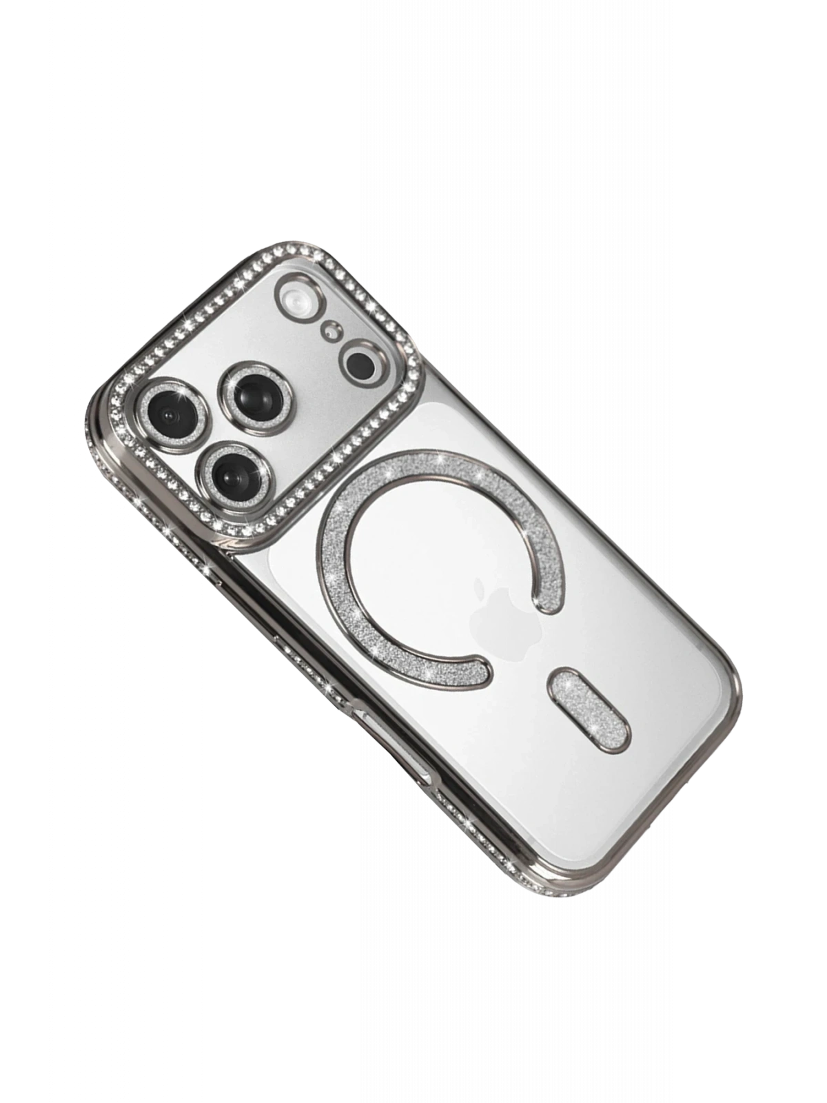 Newface Apple iPhone 17 Pro Max Joke Simli Magneticsafe Kılıf - Gümüş