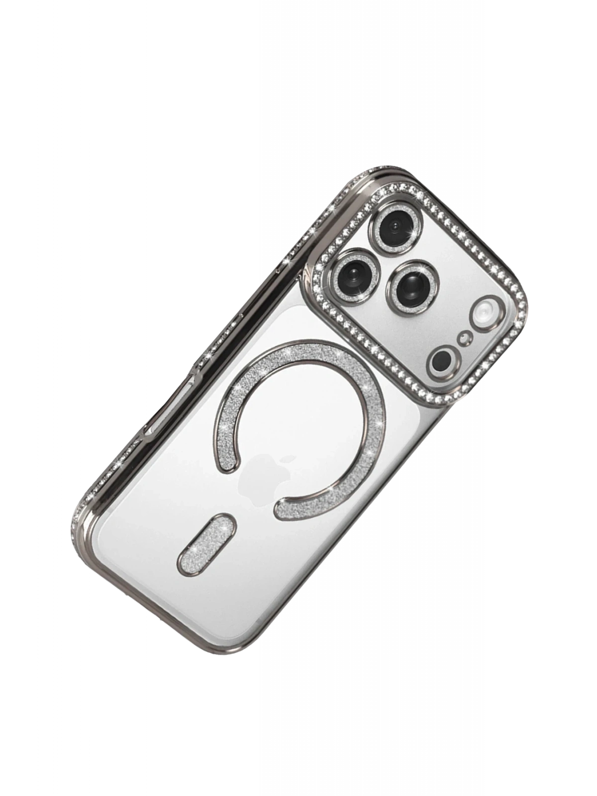 Newface Apple iPhone 17 Pro Max Joke Simli Magneticsafe Kılıf - Gümüş
