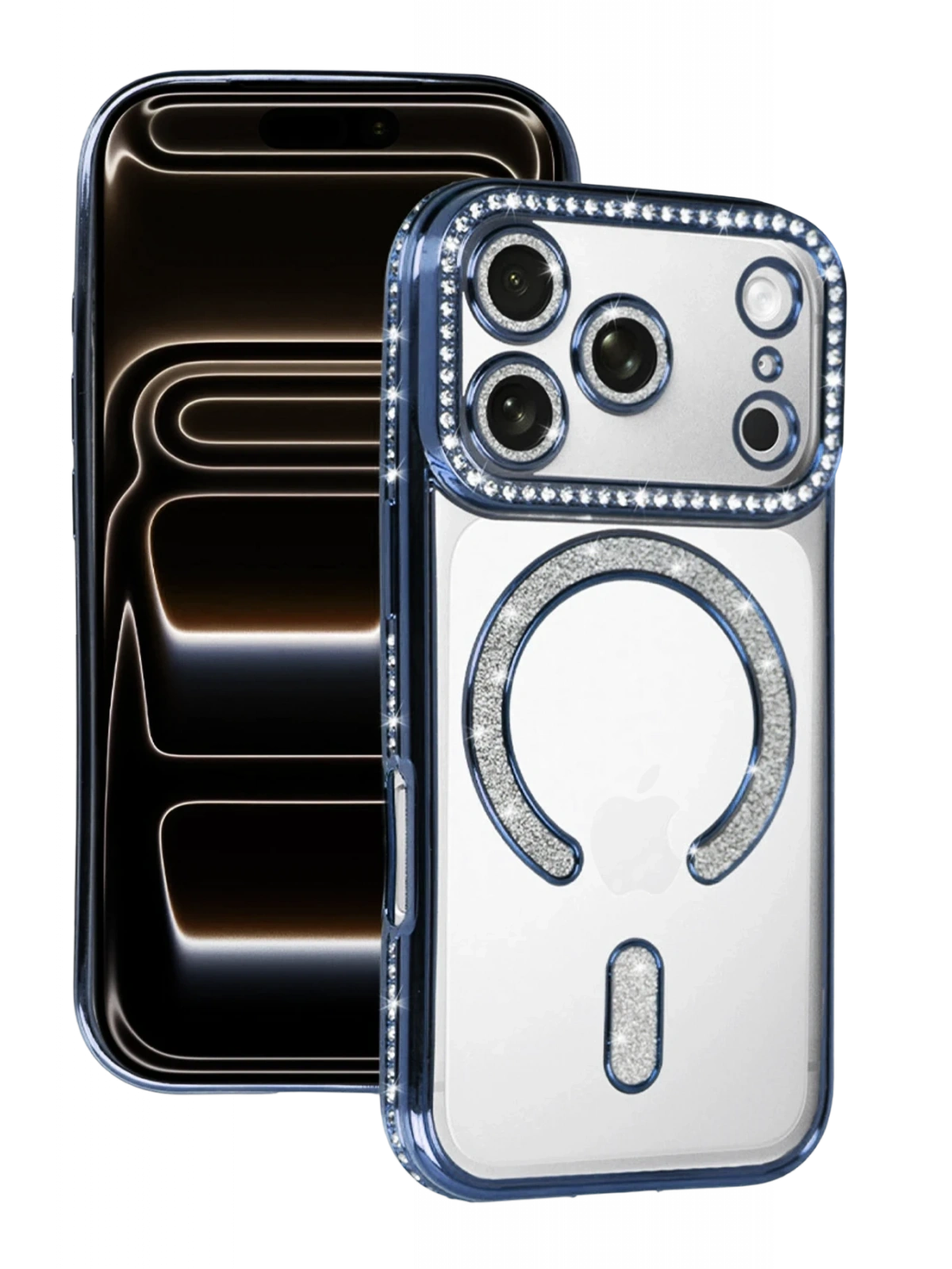 Newface Apple iPhone 17 Pro Max Joke Simli Magneticsafe Kılıf - Mavi