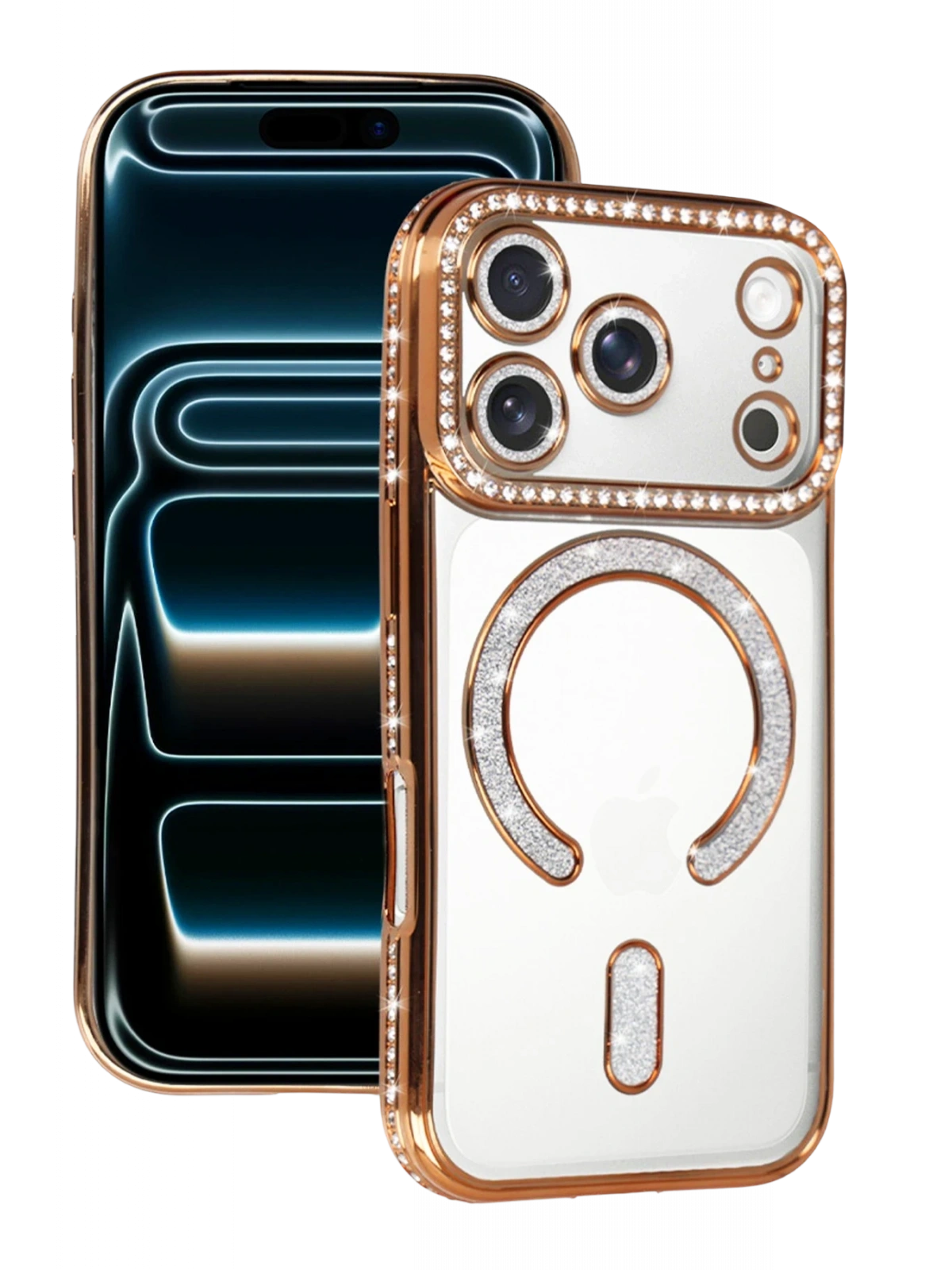 Newface Apple iPhone 17 Pro Max Joke Simli Magneticsafe Kılıf - Turuncu