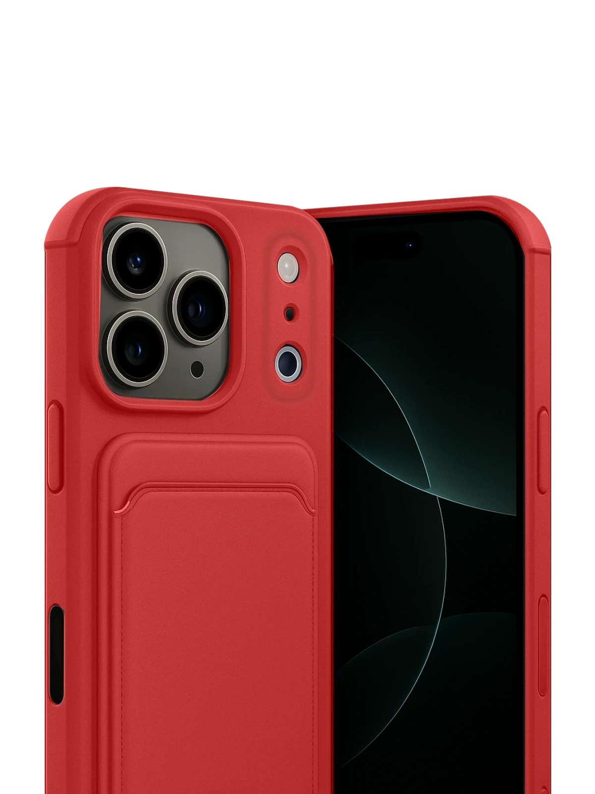 Newface Apple iPhone 17 Pro Max Kelvin Kartvizitli Silikon - Kırmızı
