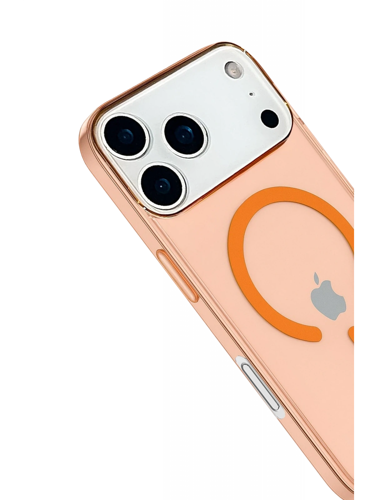 Newface Apple iPhone 17 Pro Max Kılıf Pc Real Magsafe Kapak - Turuncu
