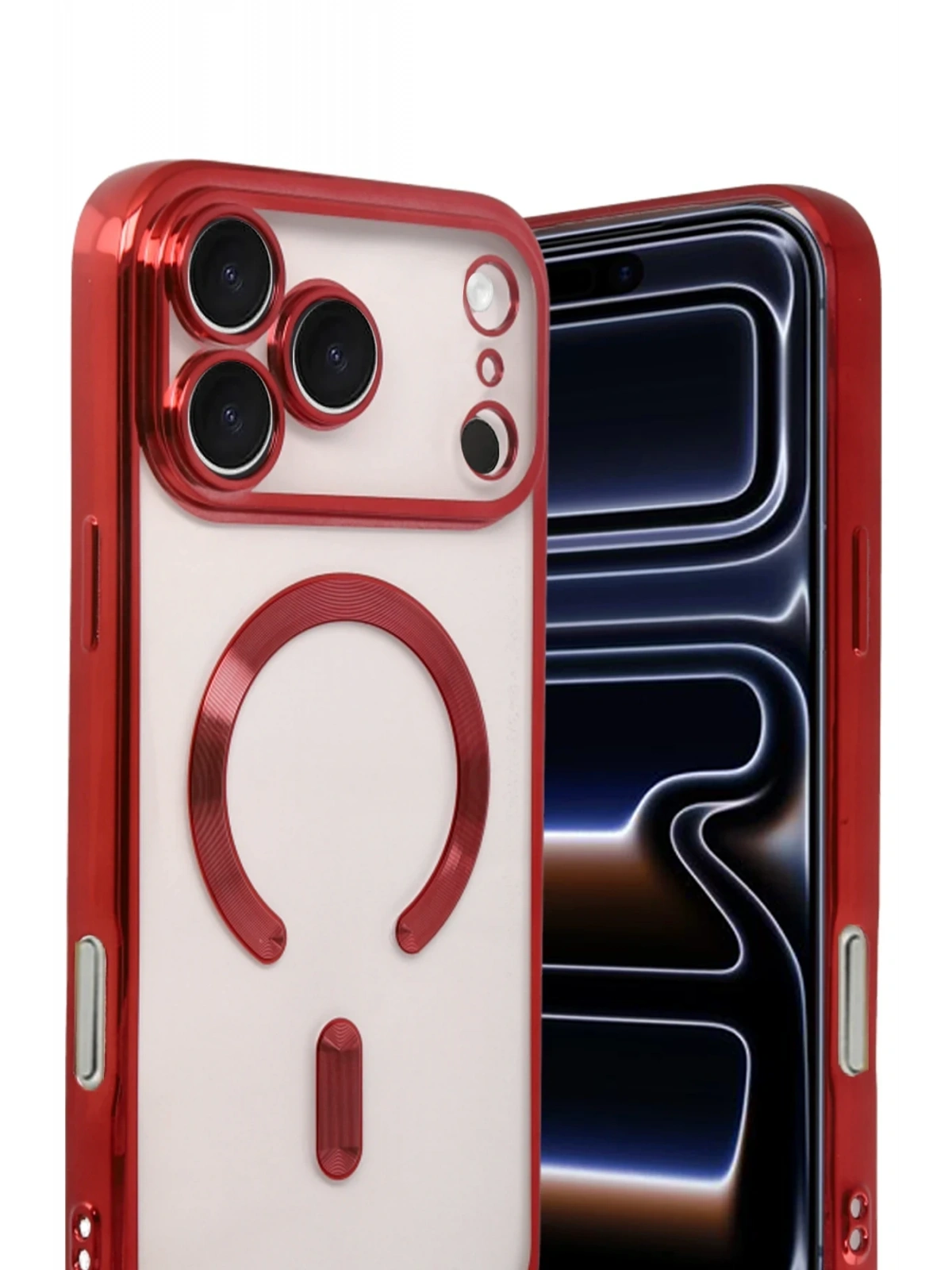 Newface Apple iPhone 17 Pro Max Kross Magneticsafe Kapak - Kırmızı