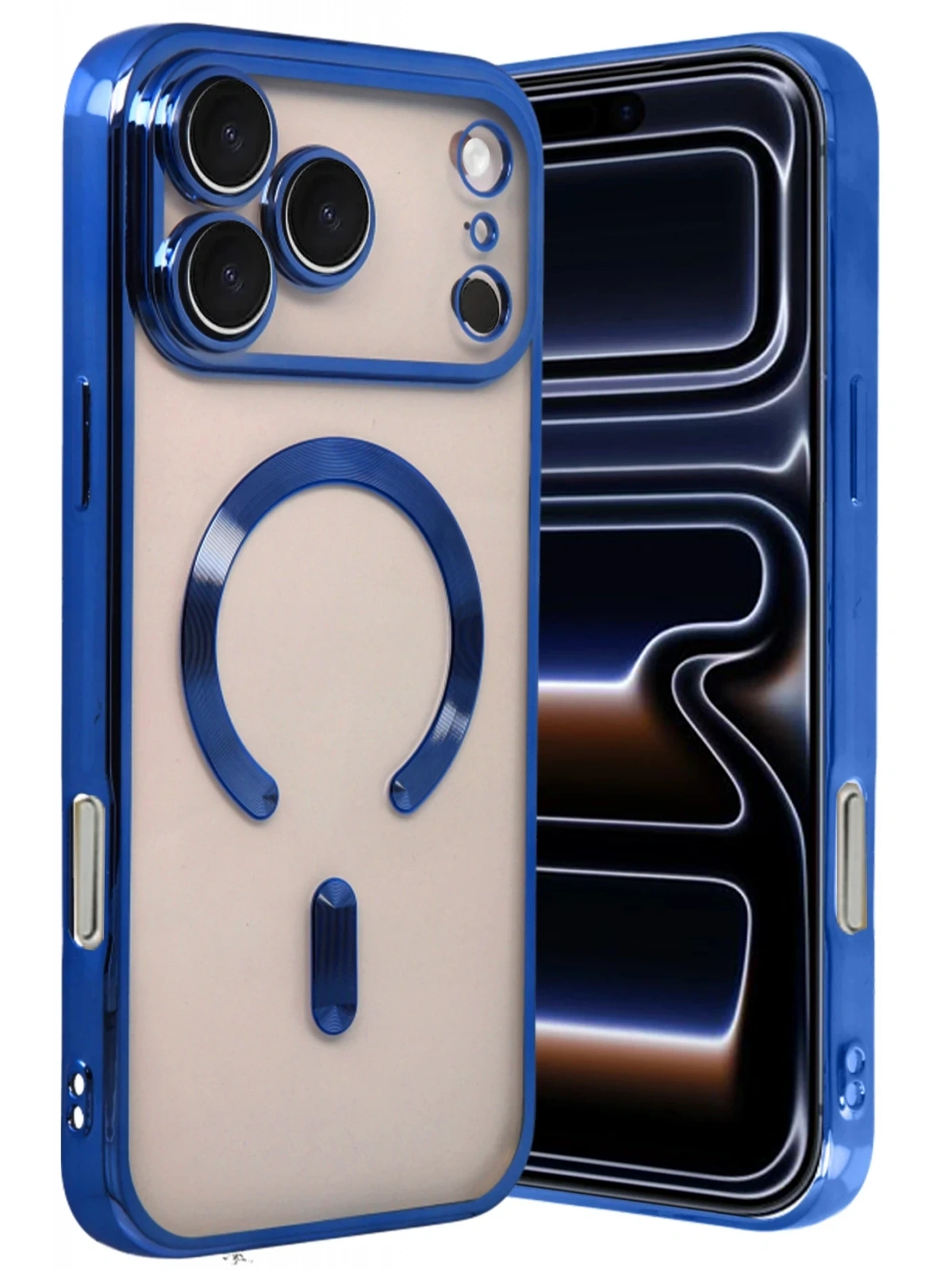 Newface Apple iPhone 17 Pro Max Kross Magneticsafe Kapak - Lacivert