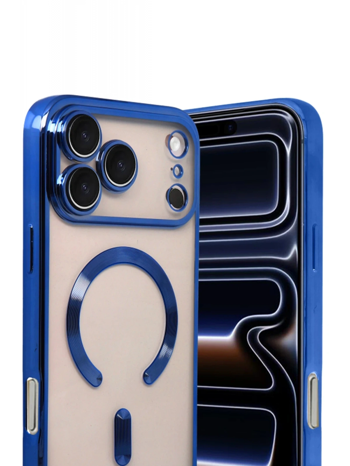 Newface Apple iPhone 17 Pro Max Kross Magneticsafe Kapak - Lacivert