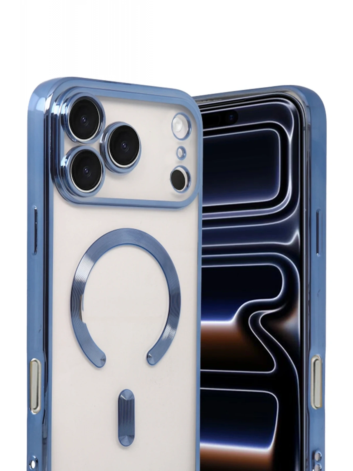 Newface Apple iPhone 17 Pro Max Kross Magneticsafe Kapak - Sierra Blue