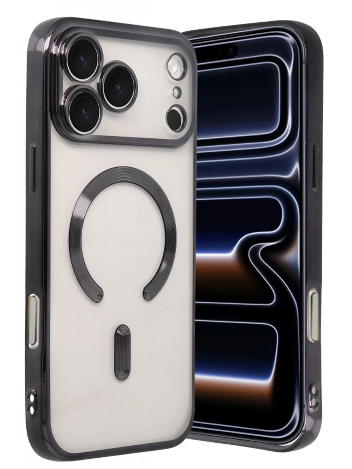 Newface Apple iPhone 17 Pro Max Kross Magneticsafe Kapak - Siyah