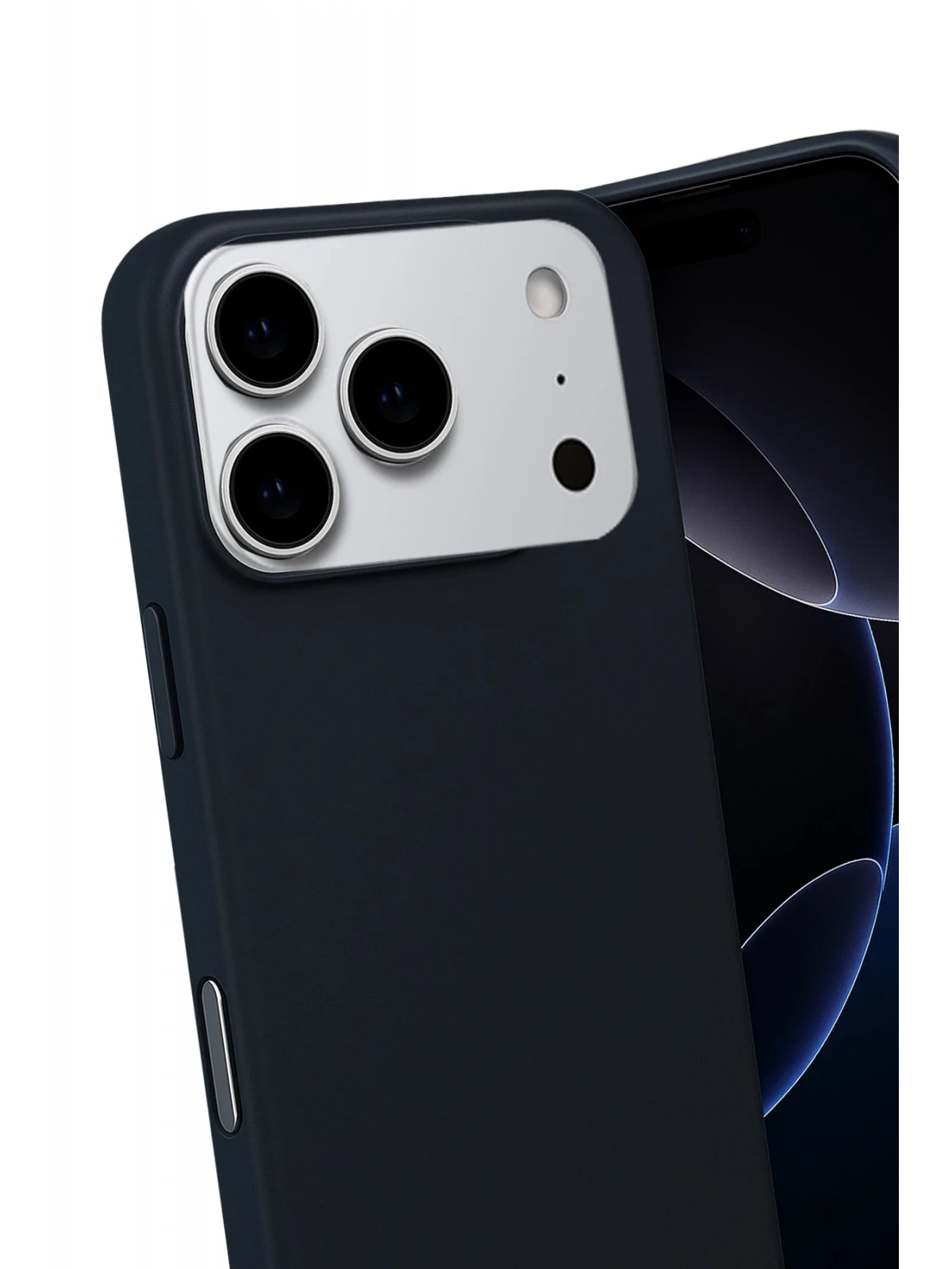 Newface Apple iPhone 17 Pro Max Nano içi Kadife Silikon - Siyah