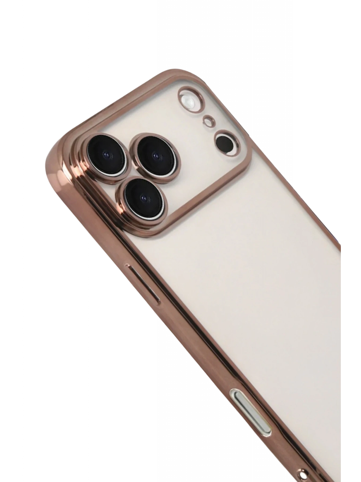 Newface Apple iPhone 17 Pro Max Razer Lensli Silikon - Çöl Titanyum