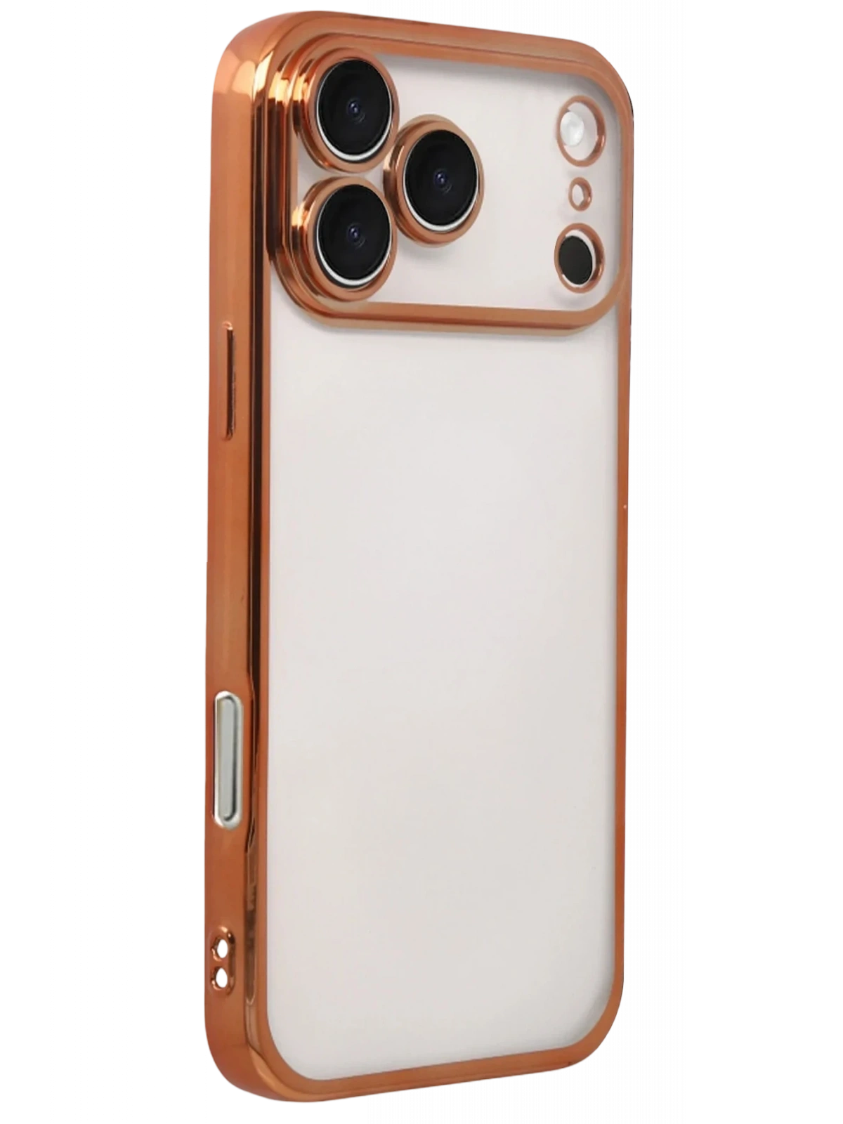 Newface Apple iPhone 17 Pro Max Razer Lensli Silikon - Turuncu