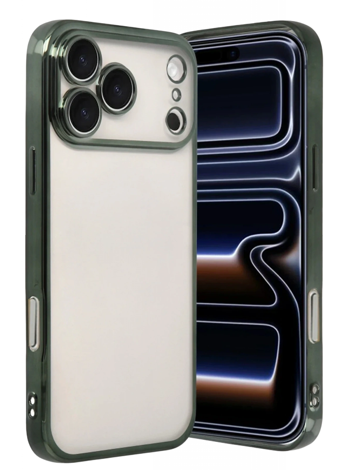 Newface Apple iPhone 17 Pro Max Razer Lensli Silikon - Yeşil