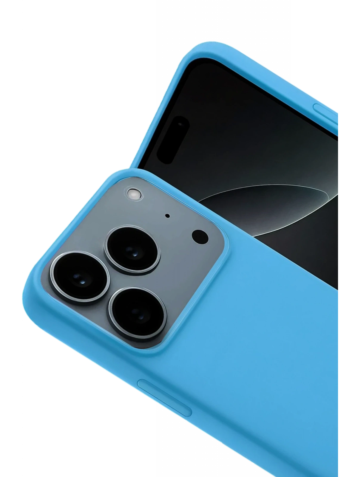 Newface Apple iPhone 17 Pro Nano içi Kadife Silikon - Mavi