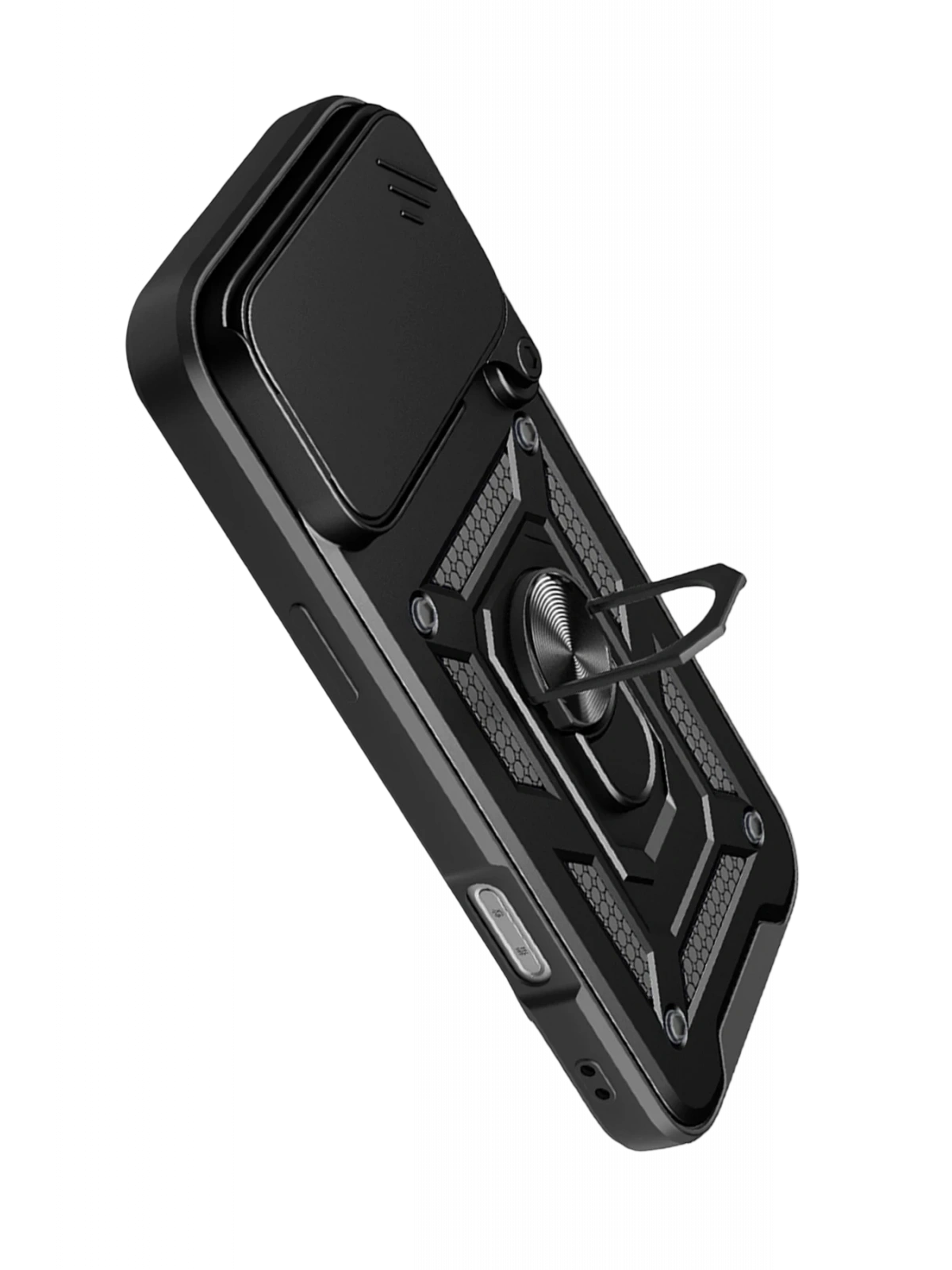 Newface Apple iPhone 17 Pro Pars Lens Yüzüklü Silikon - Siyah