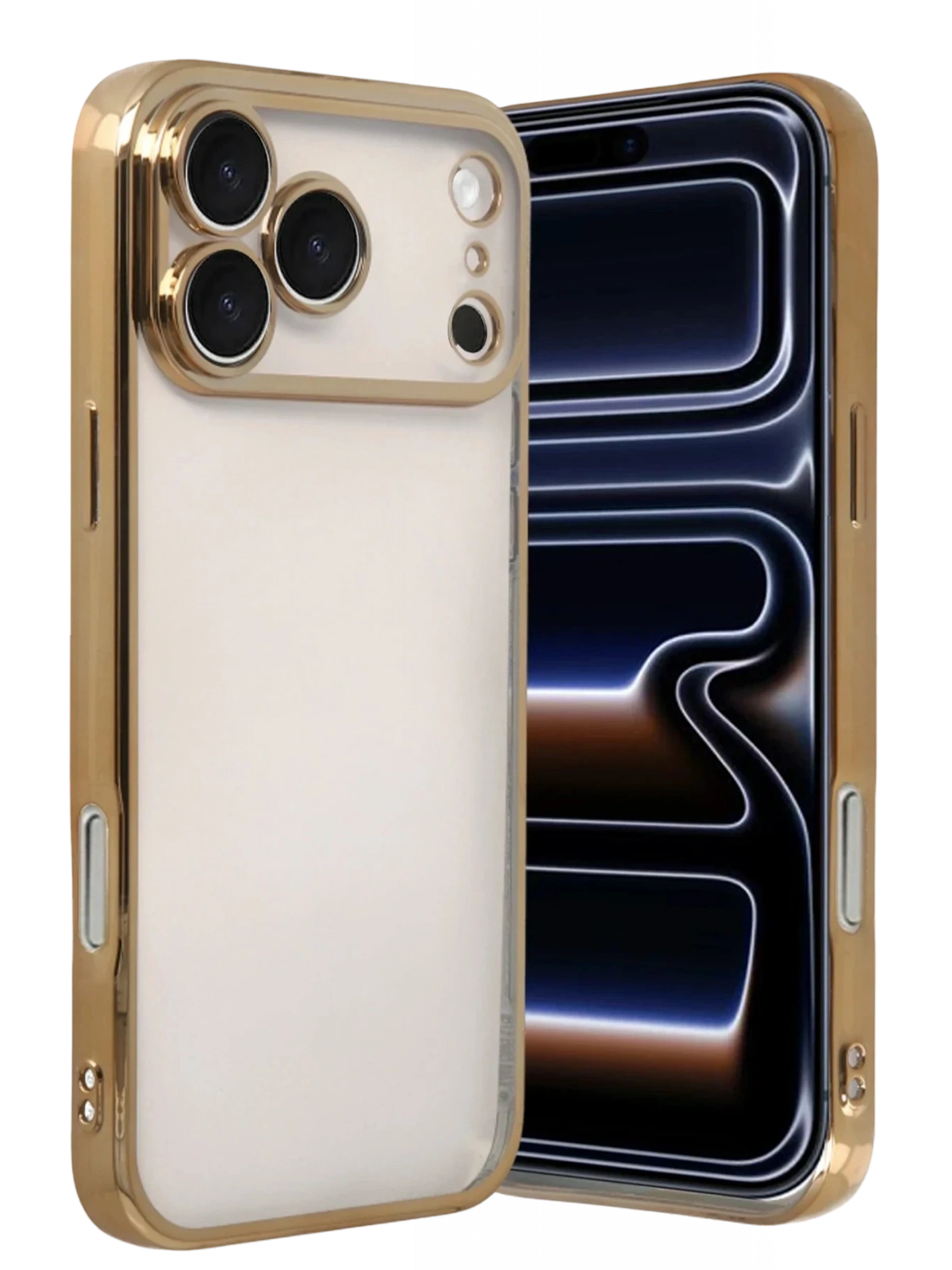 Newface Apple iPhone 17 Pro Razer Lensli Silikon - Gold