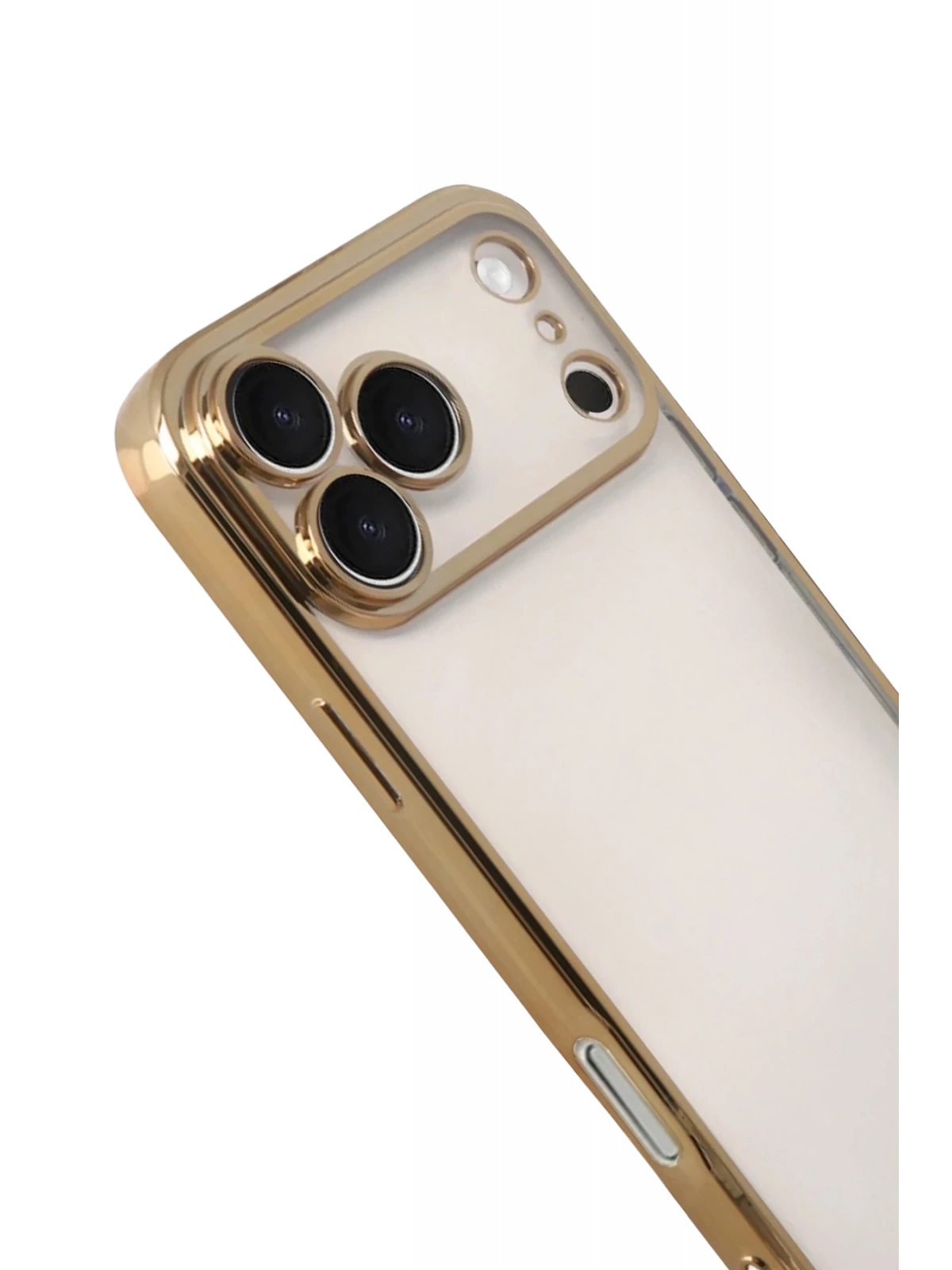 Newface Apple iPhone 17 Pro Razer Lensli Silikon - Gold