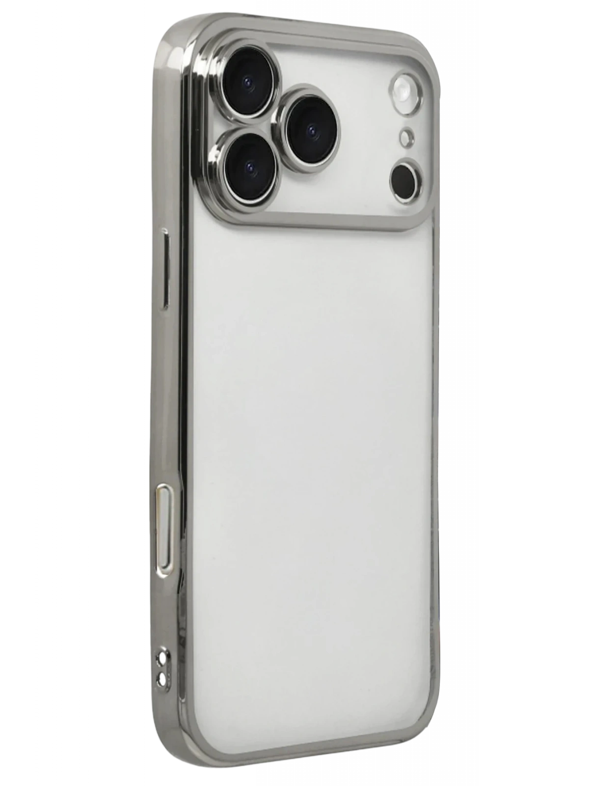 Newface Apple iPhone 17 Pro Razer Lensli Silikon - Gümüş