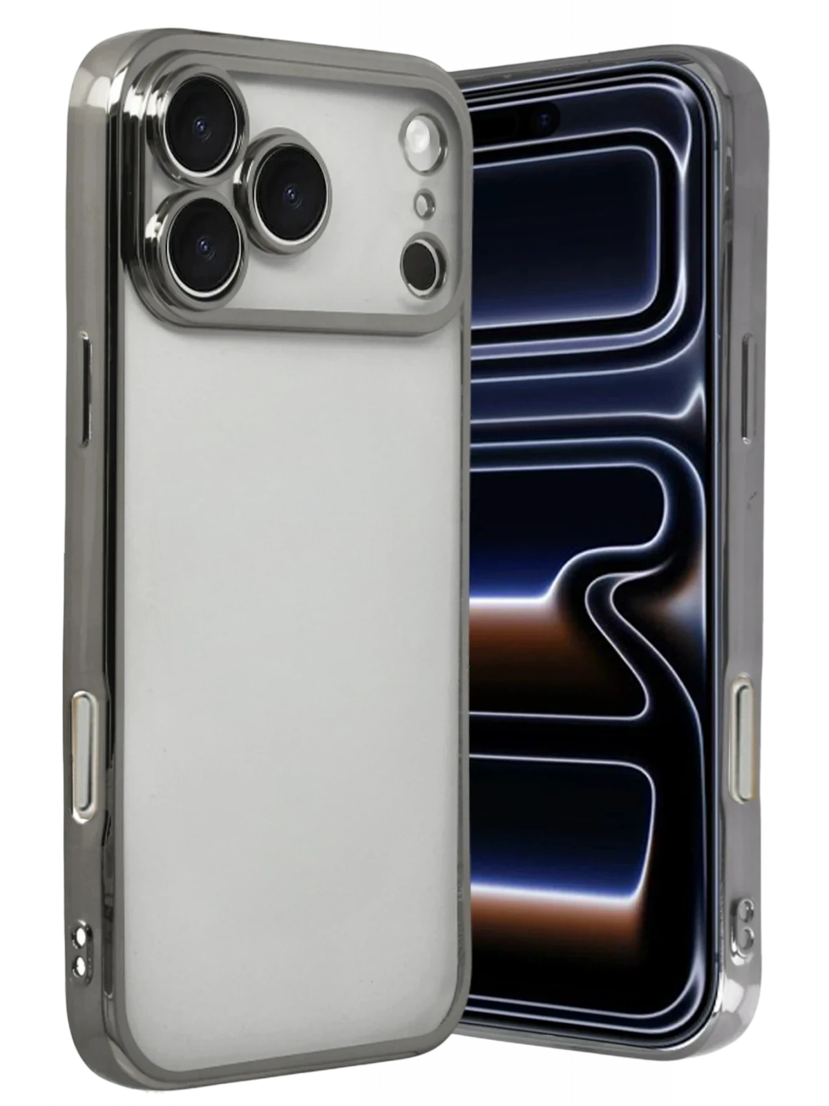 Newface Apple iPhone 17 Pro Razer Lensli Silikon - Titan Gri