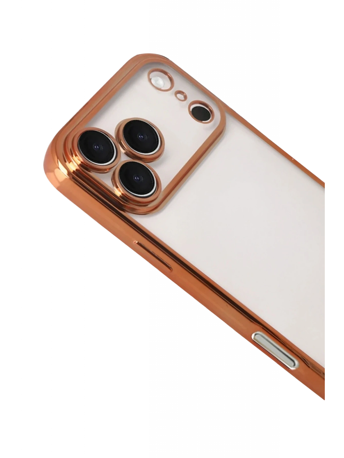 Newface Apple iPhone 17 Pro Razer Lensli Silikon - Turuncu
