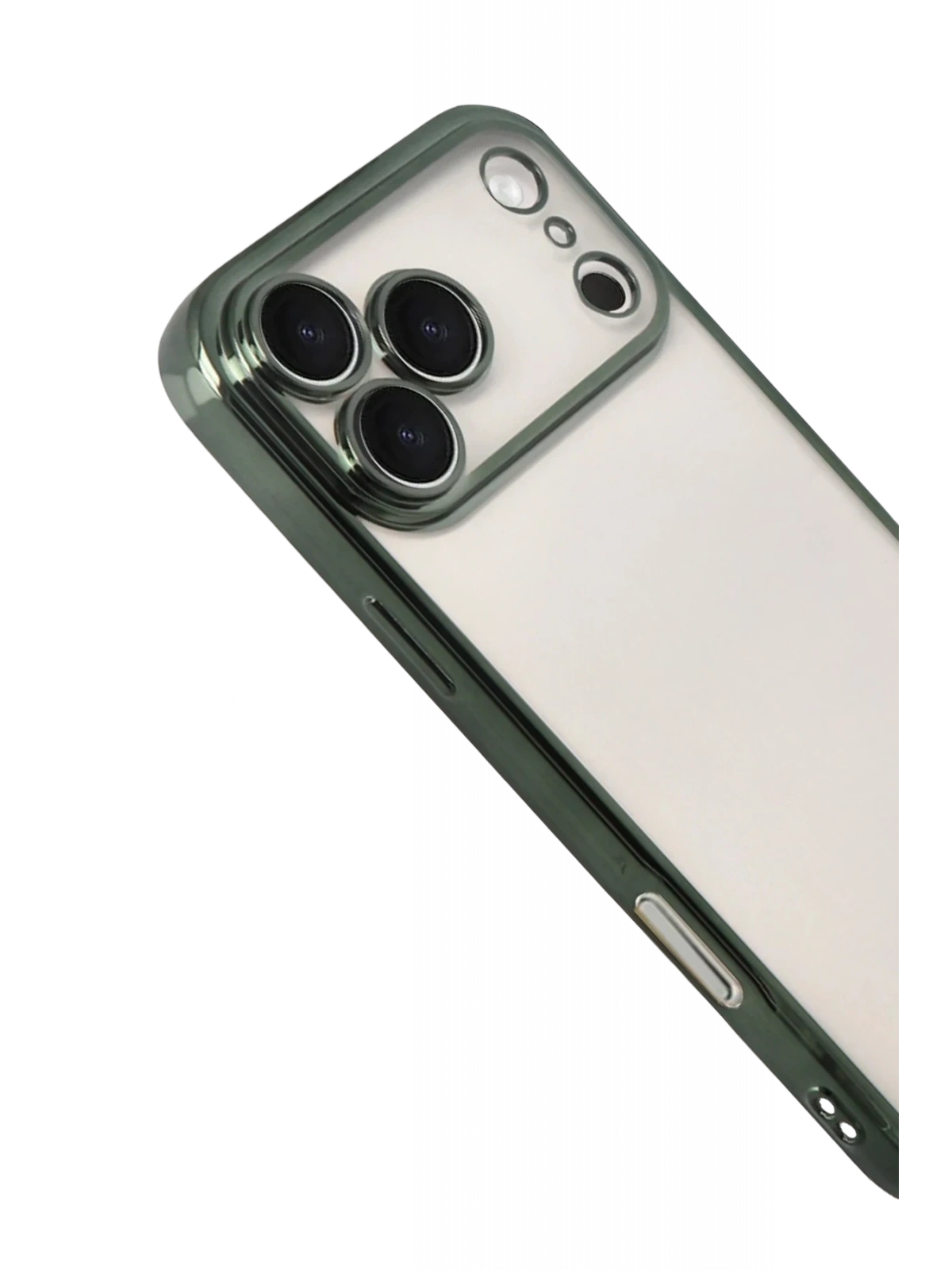 Newface Apple iPhone 17 Pro Razer Lensli Silikon - Yeşil