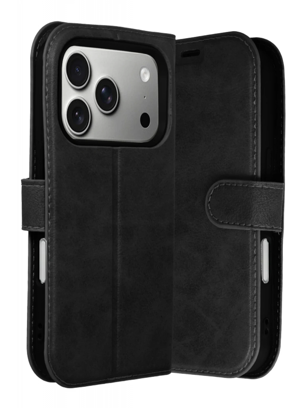 Newface Apple iPhone 17 Pro Trend S Plus Kapaklı Kılıf - Siyah