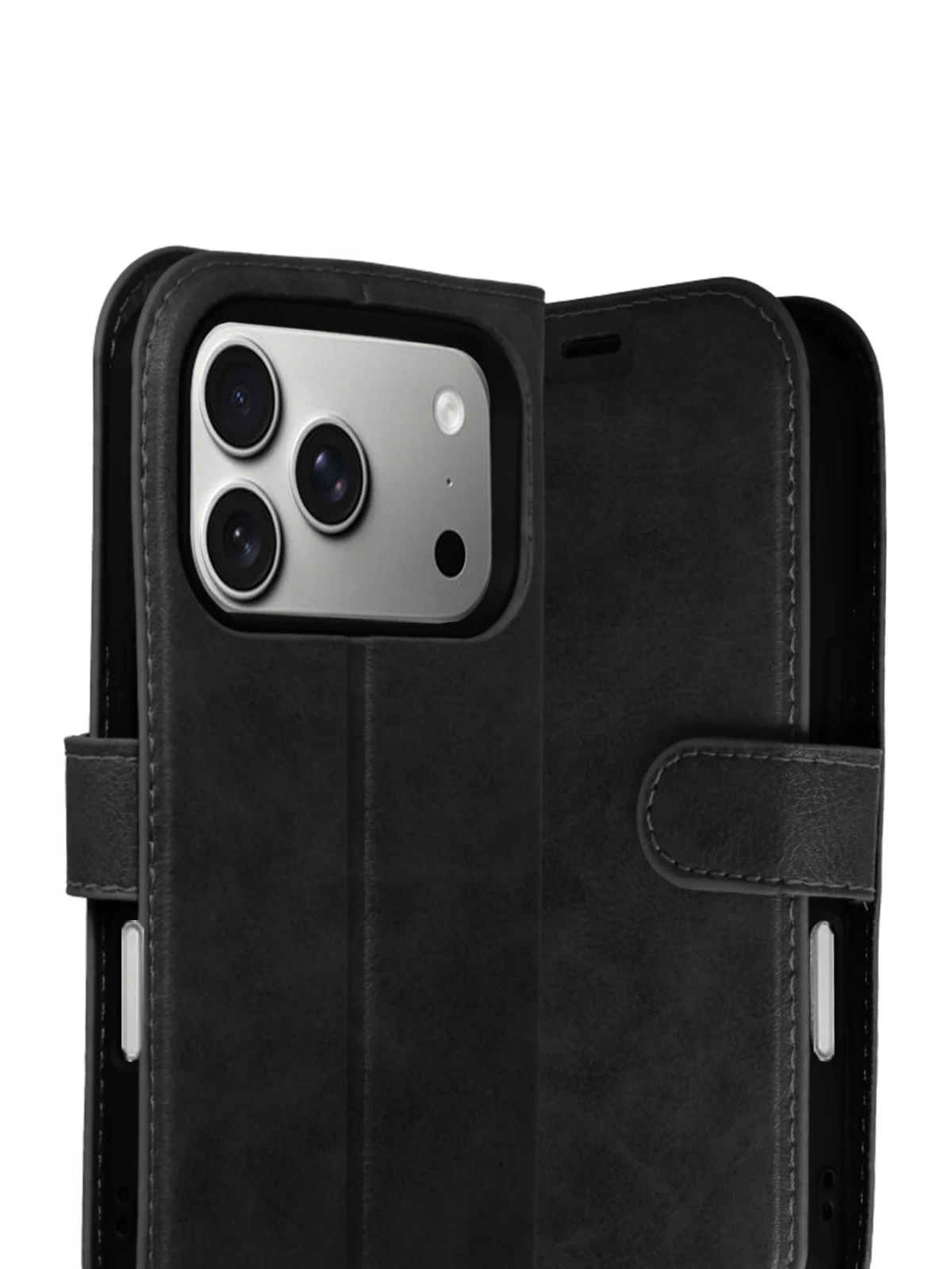 Newface Apple iPhone 17 Pro Trend S Plus Kapaklı Kılıf - Siyah
