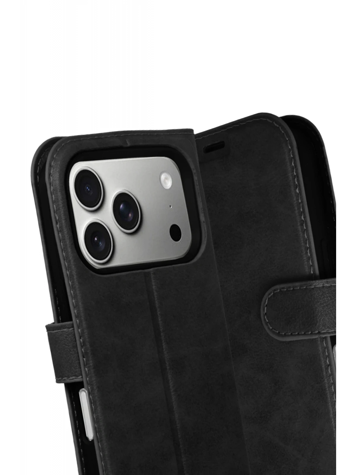 Newface Apple iPhone 17 Pro Trend S Plus Kapaklı Kılıf - Siyah