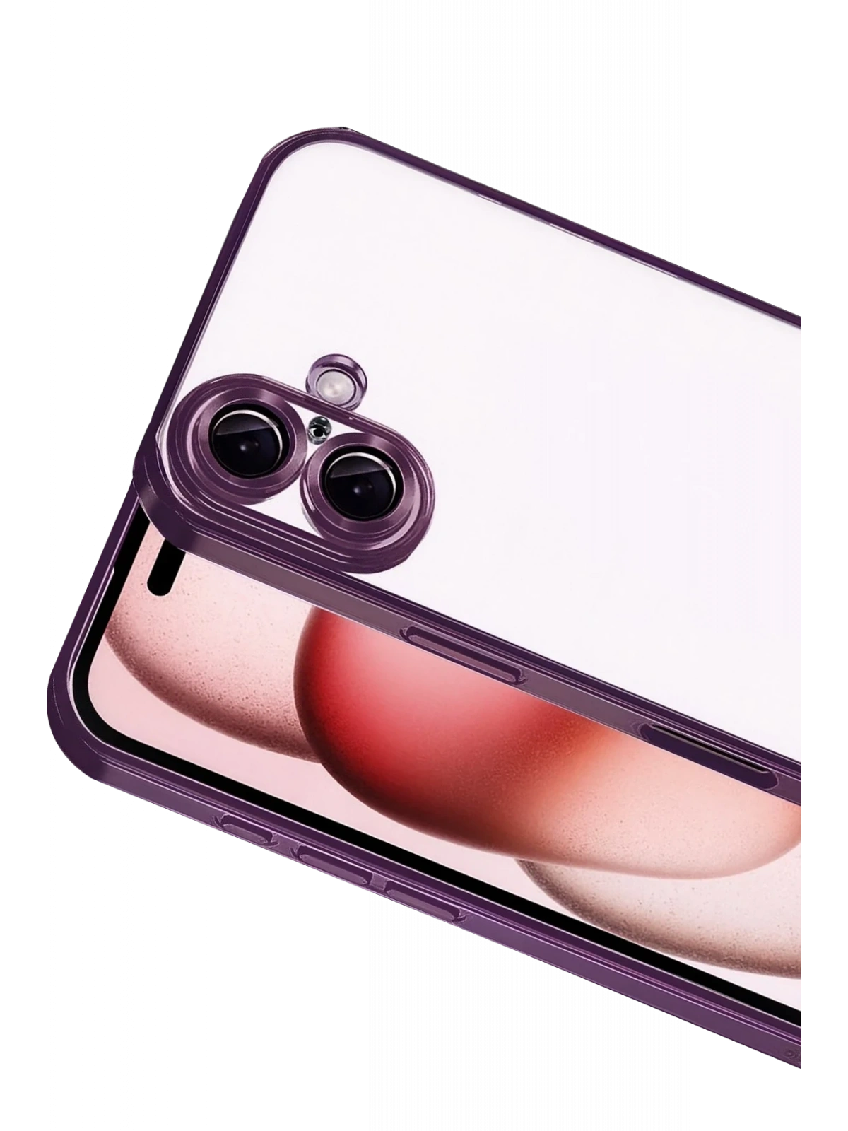 Newface Apple iPhone 17 Razer Lensli Silikon - Açık Mor