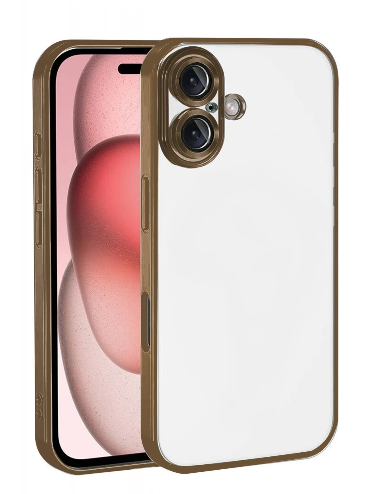 Newface Apple iPhone 17 Razer Lensli Silikon - Çöl Titanyum