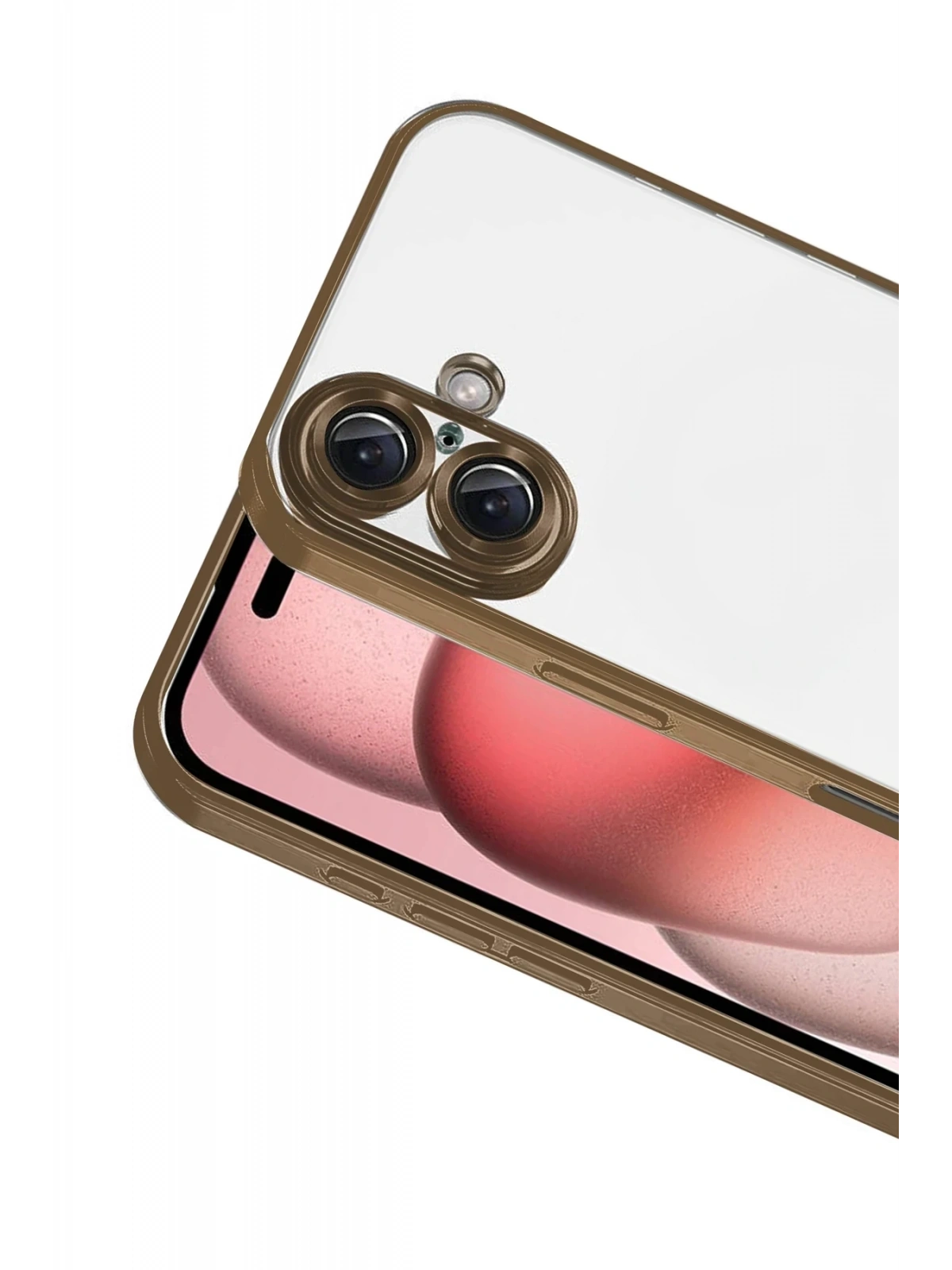 Newface Apple iPhone 17 Razer Lensli Silikon - Çöl Titanyum