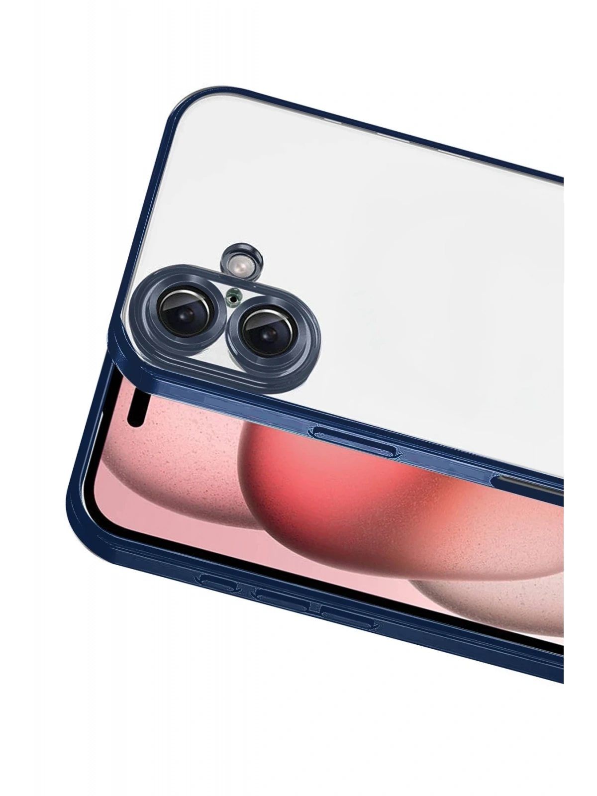Newface Apple iPhone 17 Razer Lensli Silikon - Lacivert
