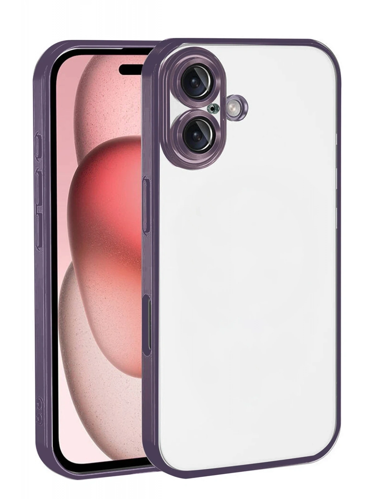 Newface Apple iPhone 17 Razer Lensli Silikon - Mor