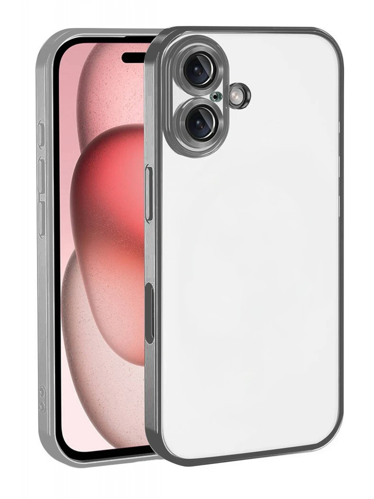 Newface Apple iPhone 17 Razer Lensli Silikon - Titan Gri