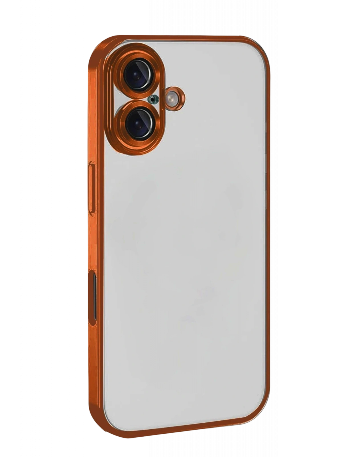 Newface Apple iPhone 17 Razer Lensli Silikon - Turuncu