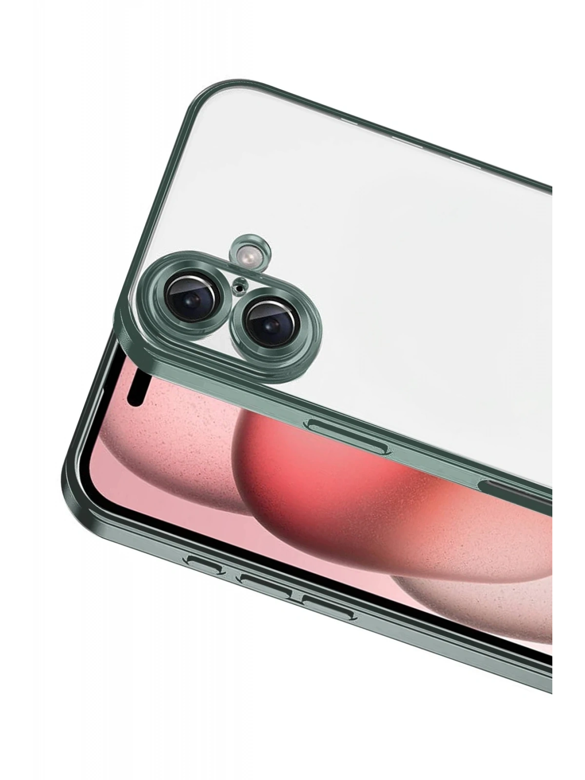 Newface Apple iPhone 17 Razer Lensli Silikon - Yeşil