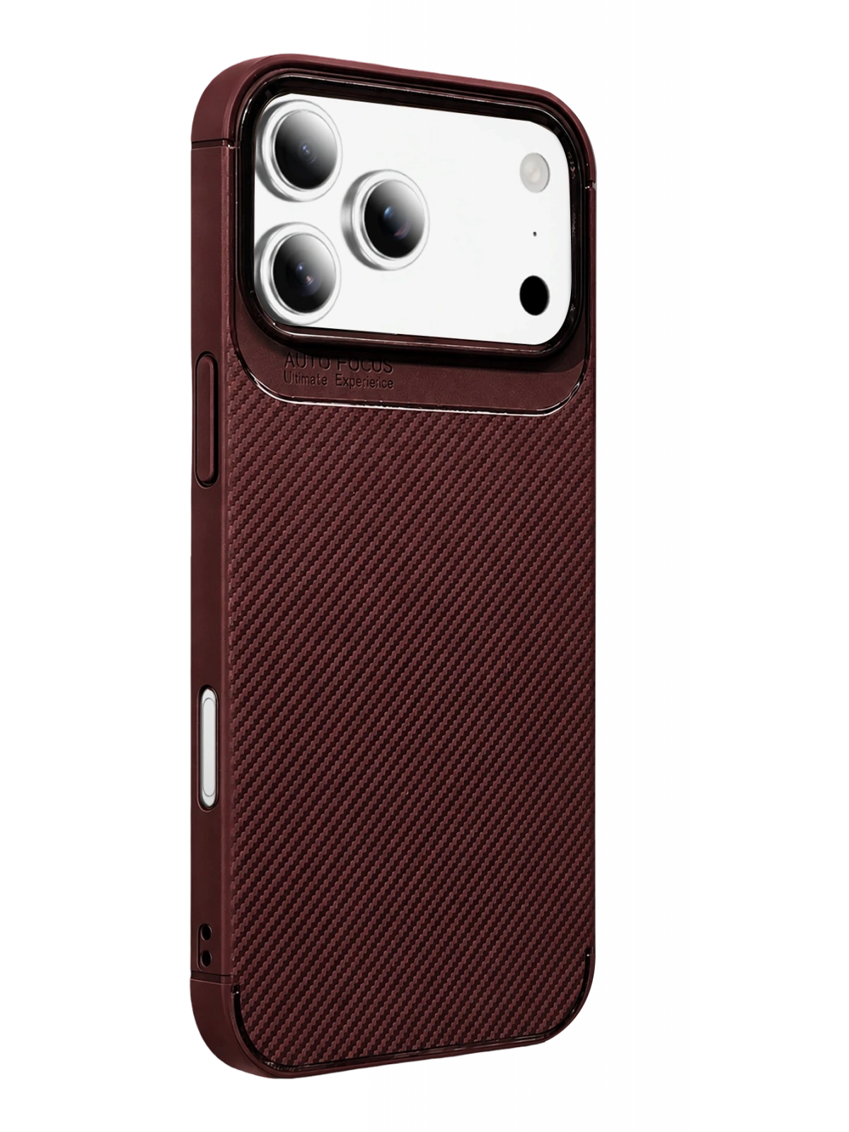 Newface Apple iPhone 18 Pro Auto Focus Karbon Kapak - Bordo