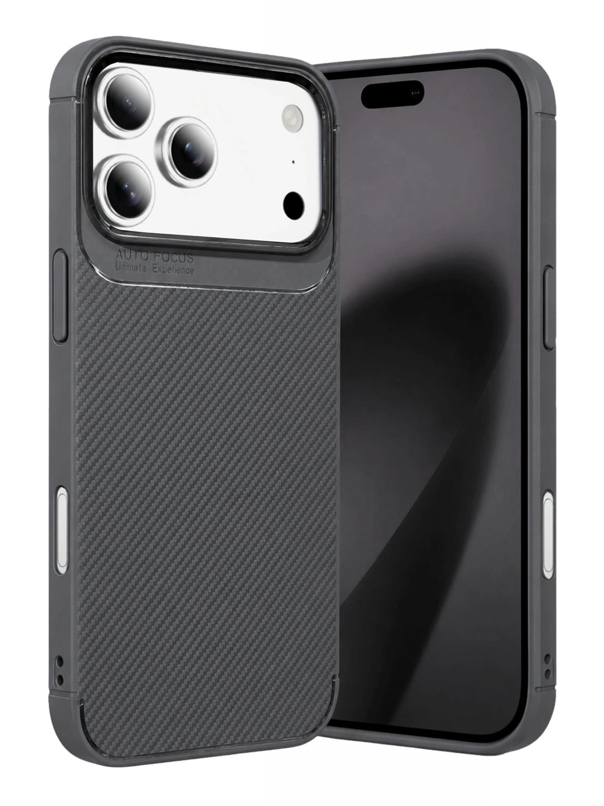 Newface Apple iPhone 18 Pro Auto Focus Karbon Kapak - Gri