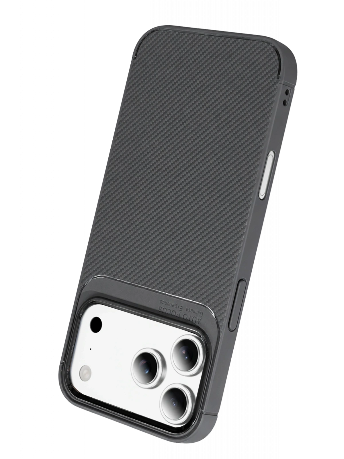 Newface Apple iPhone 18 Pro Auto Focus Karbon Kapak - Gri