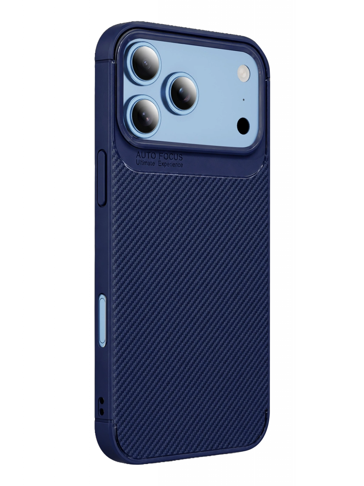 Newface Apple iPhone 18 Pro Auto Focus Karbon Kapak - Lacivert