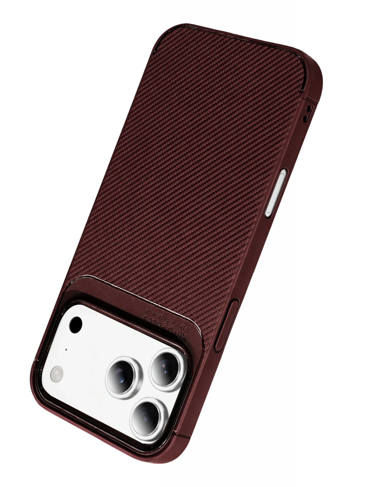 Newface Apple iPhone 18 Pro Max Auto Focus Karbon Kapak - Bordo