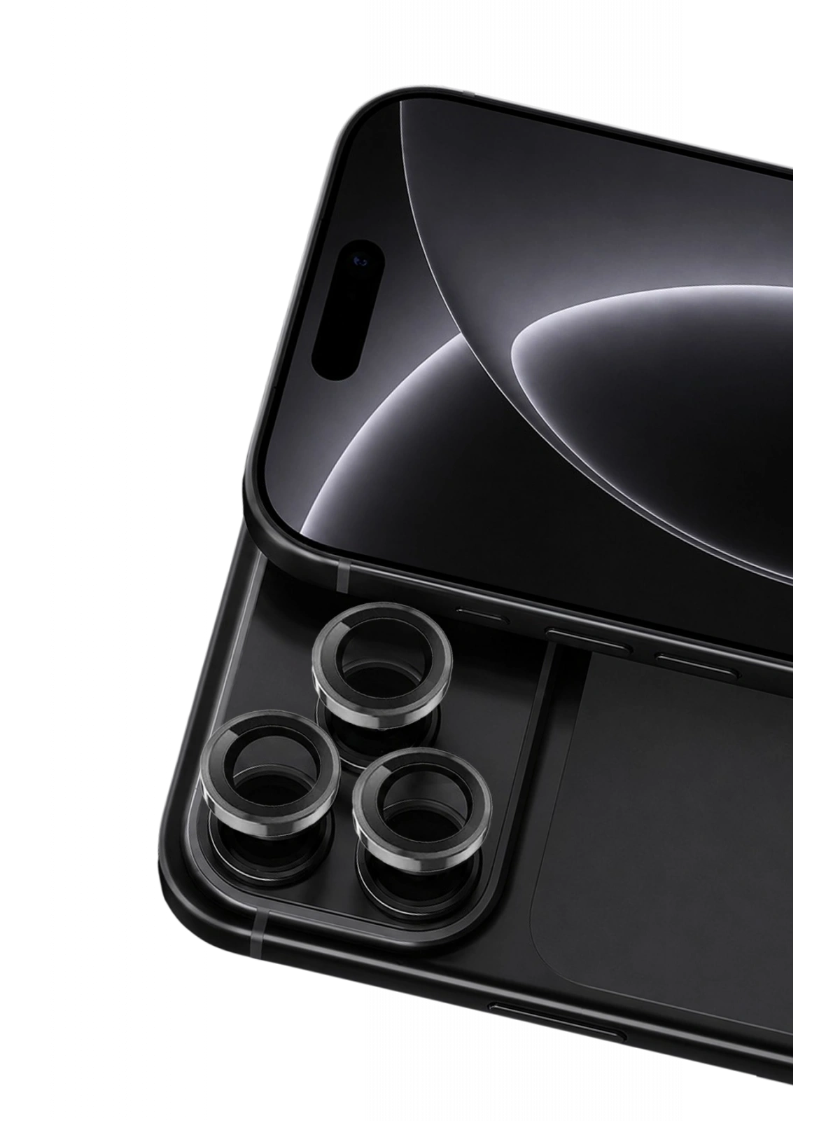 Newface Apple iPhone 18 Pro Max Raze Metal Kamera Lens - Siyah