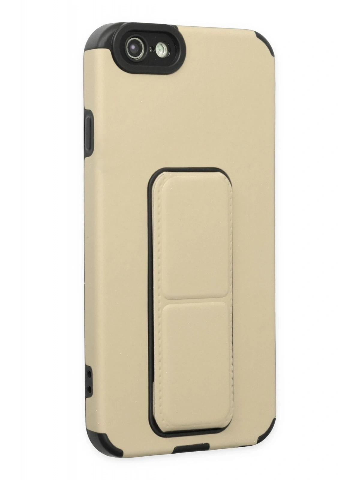 Newface Apple iPhone 6 Kılıf Mega Standlı Silikon - Gold