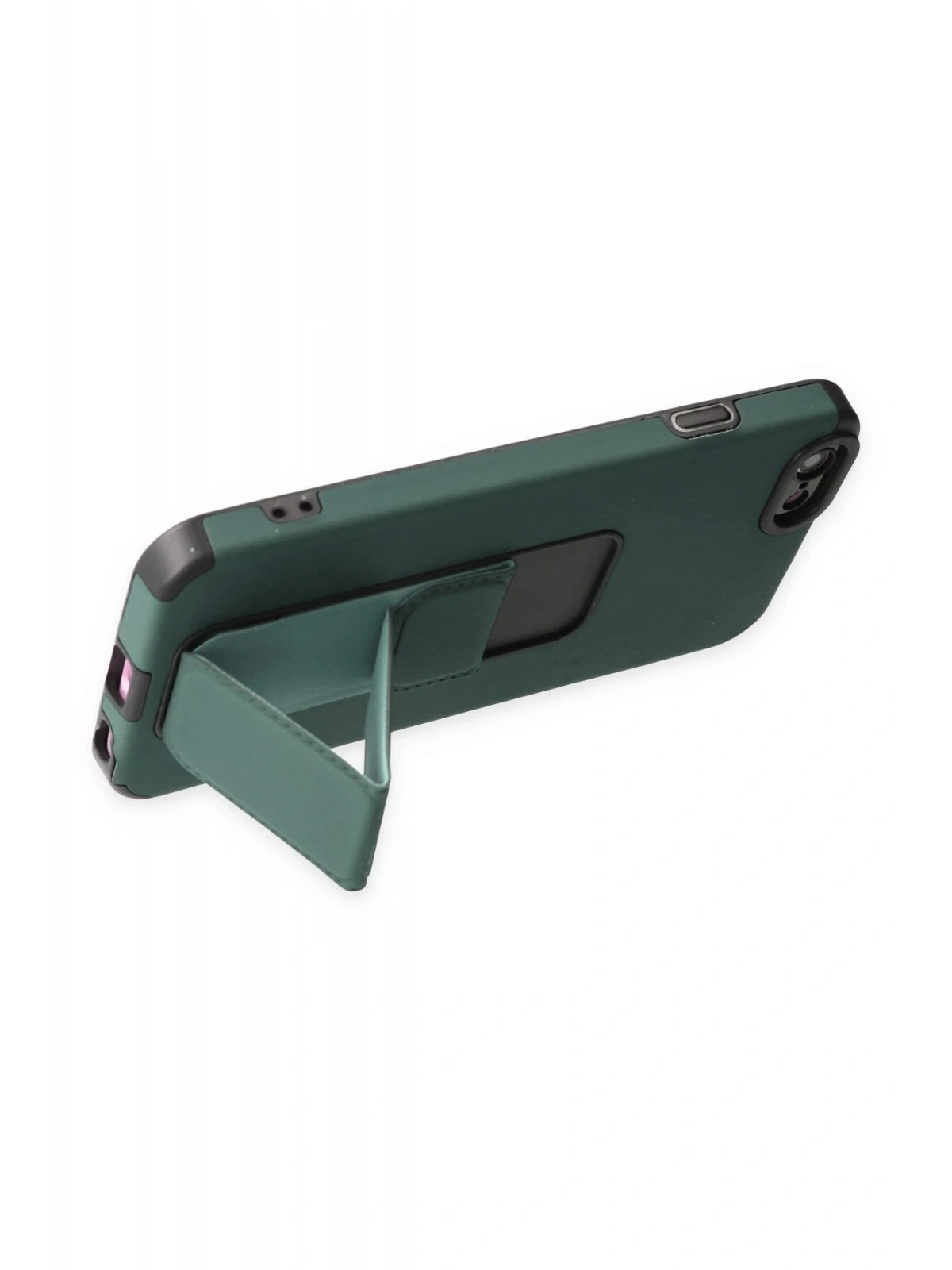 Newface Apple iPhone 6 Kılıf Mega Standlı Silikon - Yeşil