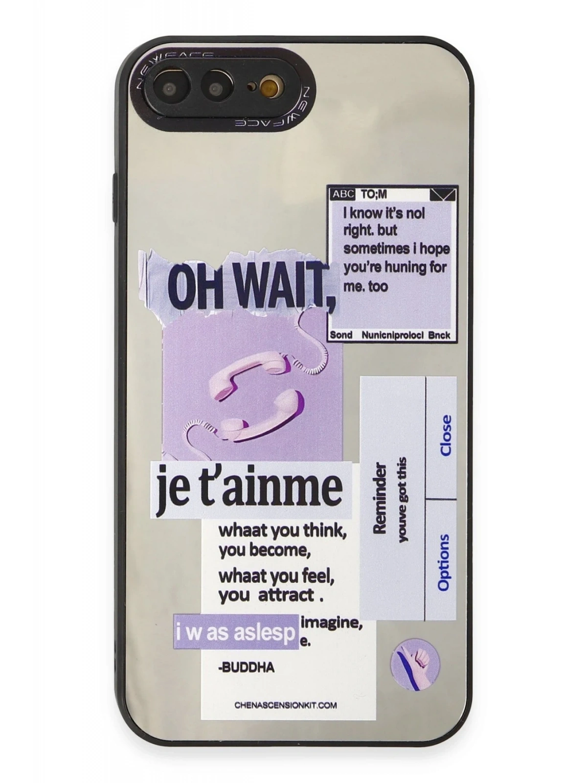 Newface Apple iPhone 7 Plus Kılıf Mirror Desenli Kapak - Mirror - 4